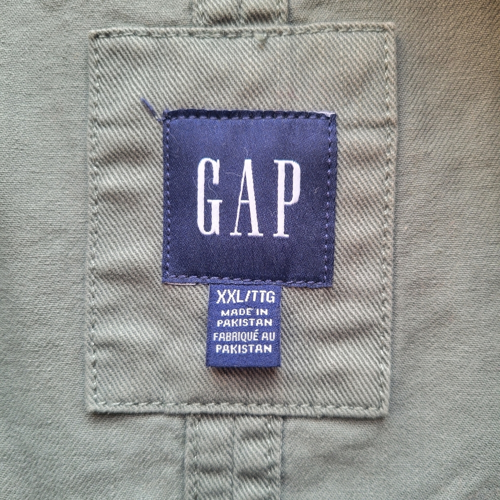 Hand Painted Olive Utility Jacket Rose Goose Patchwork Quilt Star L • XL • 2XL - Picture 5 of 13